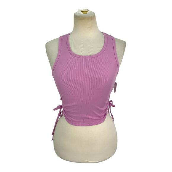 Freshman Ribbed Side Tie Tank Top Pink Size Medium NWOT - Picture 1 of 7